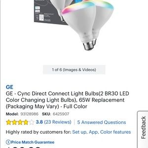 2 pack smart flood bulbs